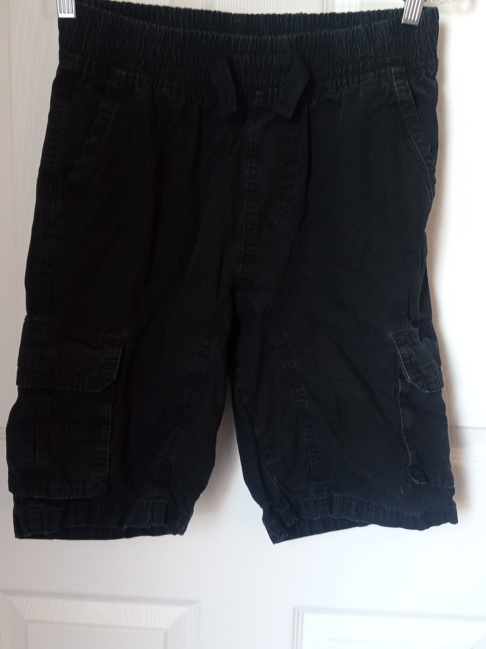 Southpole Black Elastic Waist Cargo Shorts